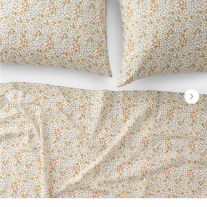 ISO Schoolhouse Wallowa Floral Percale Sheet Set - Chamomile